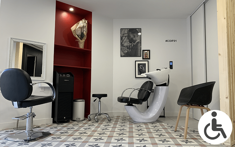 Location salon de coiffure #COIF01 pour coiffeur et coiffeuse indépendant chez derrière le fauteuil marseille
